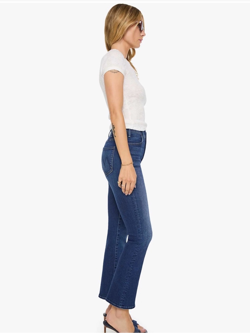 MOTHER Blue High-Rise Flare Jeans